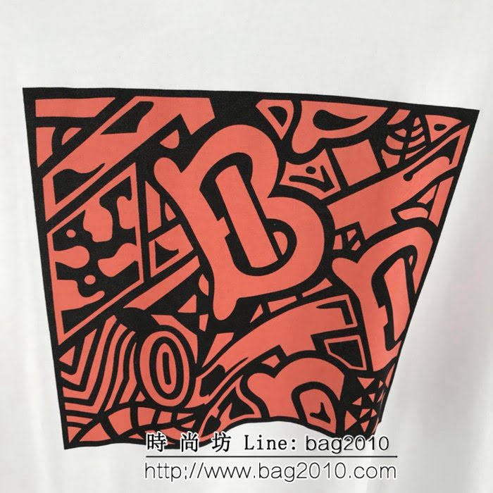 BURBERRY巴寶莉 19早春 最新 BBR x Riccardo 限量專屬TB標識短袖T-shirt絲光棉面料 ydi2156